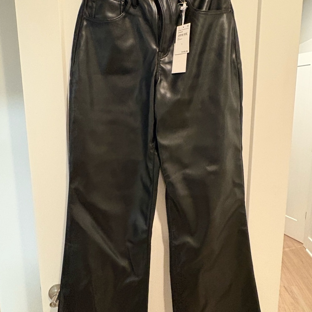 Good American leather pants Sz 8 Cute for Holiday parties! - Picture 2 of 7